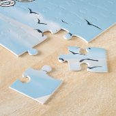 タオス・ニューメキシコのスキーのポスター ジグソーパズル (側面)