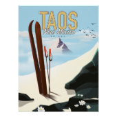 タオス・ニューメキシコのスキーのポスター ポスター (正面)