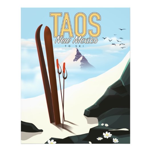 タオス ニューメキシコ スキーポスター フォトプリント            (正面)