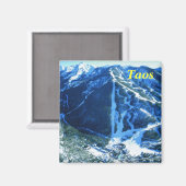 タオス・ニューメキシコ・スキー マグネット (正面/裏面)