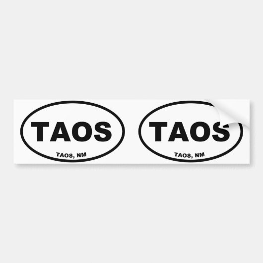 タオス バンパーステッカー (正面)