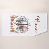 タオパーソナライズされたルのロックアンドロール、ギタレ バスタオル (バスタオル)