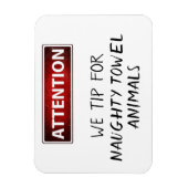 タオルいけな動物クルーズおもしろいドアマーカー マグネット (縦)