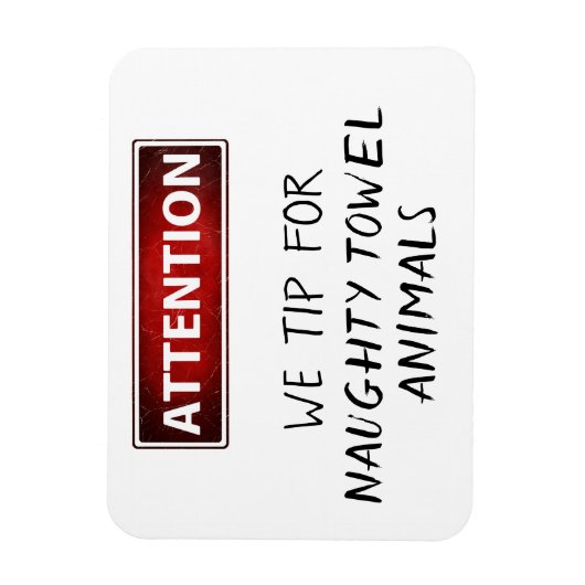 タオルいけな動物クルーズおもしろいドアマーカー マグネット (縦)