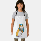 タオルでフィットネスするハムスター エプロン (インサイチュ)