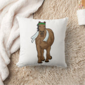 タオルでランナーとして馬 クッション (ブランケット)