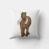 タオルでランナーとして馬 クッション (裏面)