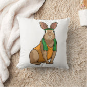タオルでランナーのウサギ クッション (ブランケット)