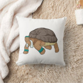 タオルでランナーの亀 クッション (ブランケット)