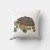 タオルでランナーの亀 クッション (裏面)