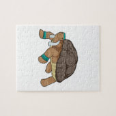 タオルでランナーの亀 ジグソーパズル (横)