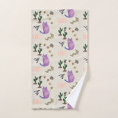 タオルで猫の魚サボテンをセット バスタオルセット (ハンドタオル)