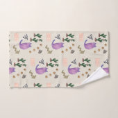 タオルで猫の魚サボテンをセット バスタオルセット (ハンドタオル)