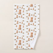 タオルで猫をセット バスタオルセット (ハンドタオル)