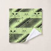 タオルで猫をセット バスタオルセット (ウォッシュタオル)