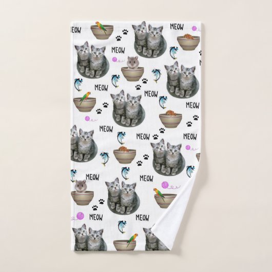 タオルで猫を飼う バスタオルセット (ハンドタオル)