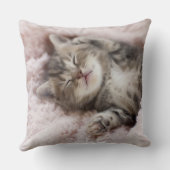 タオルで眠る子猫 クッション (裏面)