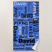 タオルのカスタマイズ可能なビーチタオルのあなたの名前 ビーチタオル (正面)