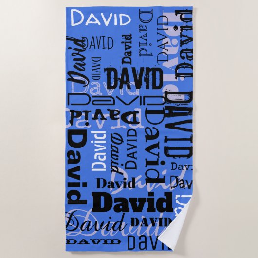 タオルのカスタマイズ可能なビーチタオルのあなたの名前 ビーチタオル (正面)