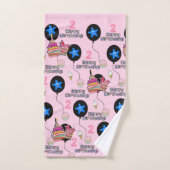 タオルのセット#2ndお誕生日ピンク バスタオルセット (ハンドタオル)