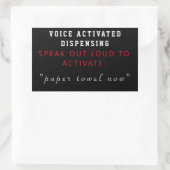 タオルのディスペンサー 長方形シール (バッグ)