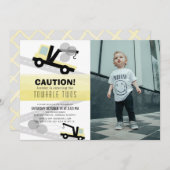 タオルのトープ難破船2回目の誕生日 招待状 (正面/裏面)