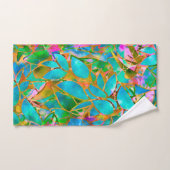 タオルの一定の花柄の抽象芸術のステンドグラス バスタオルセット (ハンドタオル)