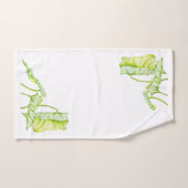 タオルの上の葉の彫刻(1) バスタオルセット (ハンドタオル)