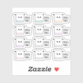 タオルの洗濯クリーニングの注意 シール (シート)