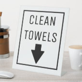 タオルの清掃 台座サイン (インサイチュ)
