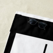 タオルの黒い幾何形状ビーチ ビーチタオル (インサイチュ)