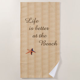 タオルは人生の方がビーチだ ビーチタオル