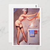 タオルをピン留めする ポストカード (正面/裏面)