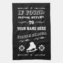 タオルを拭くフィギュアスケートの刃 キッチンタオル