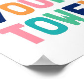 タオルを掛けてね、子供用バスルームデコレーション ポスター (角)