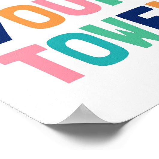 タオルを掛けてね、子供部屋バスルーム装飾 ポスター (角)