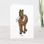 タオルを携えたランナーとしての馬 カード (裏面)