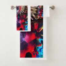 タオルセットと音楽テーマ