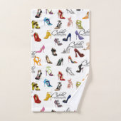 タオルセットシンデレラ引用文シューズハイトポンプ バスタオルセット (ハンドタオル)