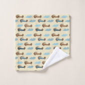 タオルセット玩具飛行機 バスタオルセット (ウォッシュタオル)