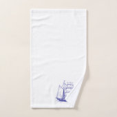 タオルセット航海のブルー帆船 バスタオルセット (ハンドタオル)