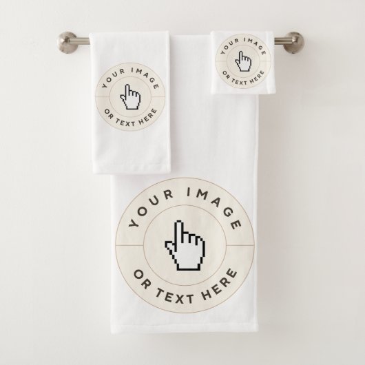タオルセット3pc -カスタム(イメージ/文字を追加) バスタオルセット (インサイチュ)