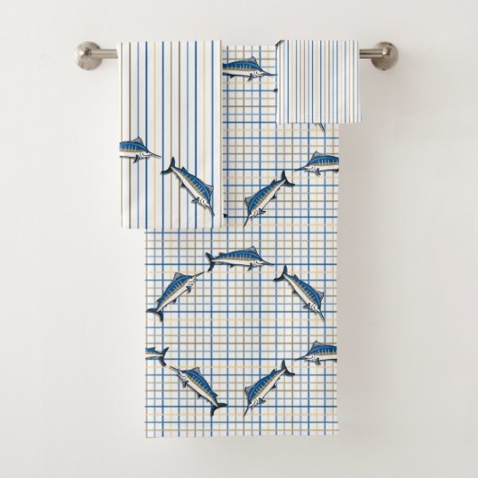 タオルセット – ブルーマーリン魚釣り (インサイチュ)