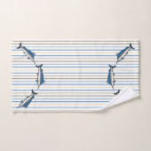 タオルセット – ブルーマーリン魚釣り (ハンドタオル)