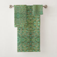 タオルセット – 孔雀の羽根