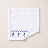 タオルセット – 海の馬と波 (ウォッシュタオル)