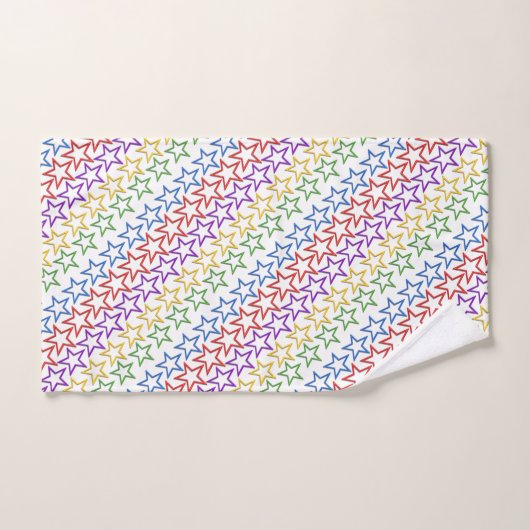 タオルセット – 色星の列 (ハンドタオル)