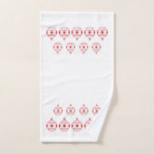 タオルセット-赤いクリスマスオーブ バスタオルセット (ハンドタオル)