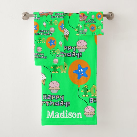 タオルセット， #10ハッピー10誕生日 バスタオルセット (インサイチュ)