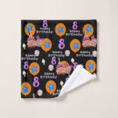 タオルセット, #8ハッピー8誕生日 バスタオルセット (ウォッシュタオル)